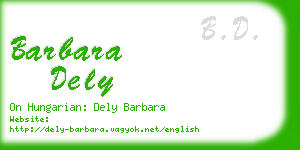 barbara dely business card